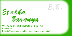 etelka baranya business card